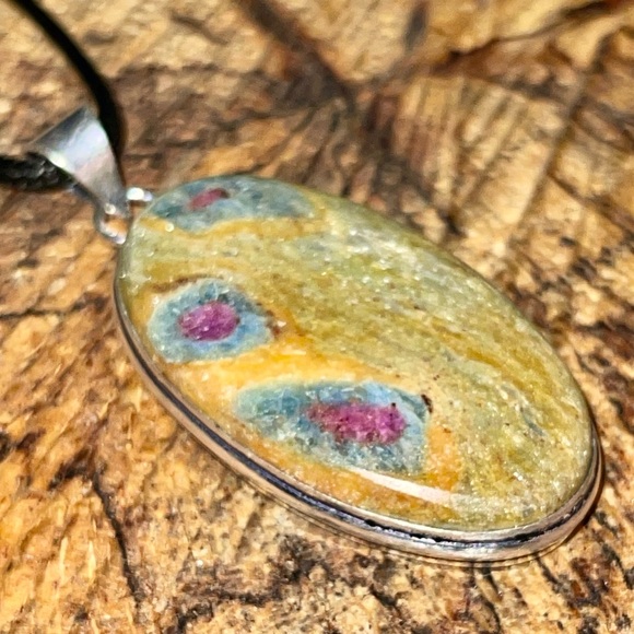 Ruby Fuchsite Pendant 2” - Picture 7 of 14